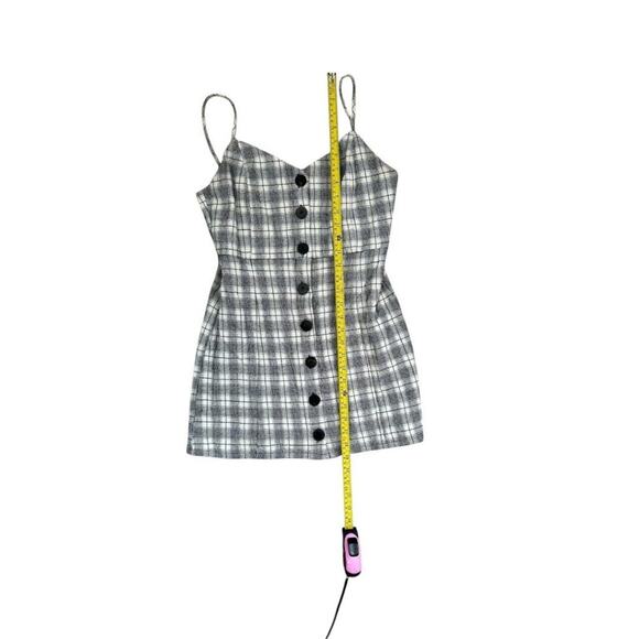 Zara TRF Collection Plaid Mini Dress Button Front Fitted Summer Casual Size S - Picture 5 of 8